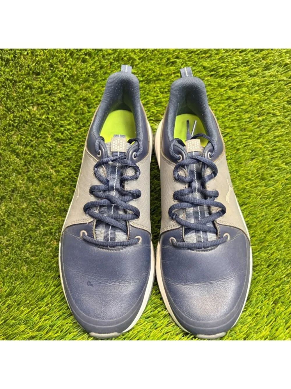 Puma Grip Fusion Pro 3.0 Mens Size 8 Blue Gray Athletic Spikeless Golf Shoes